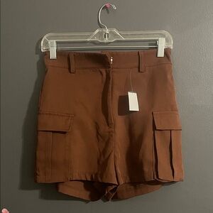 SHEIN Chocolate Brown Women's Cargo Shorts Sz 4